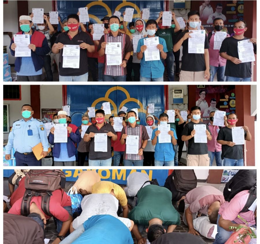 21 Orang WBP Lapas Kelas IIB Pasir Pengaraian Terima Asimilasi