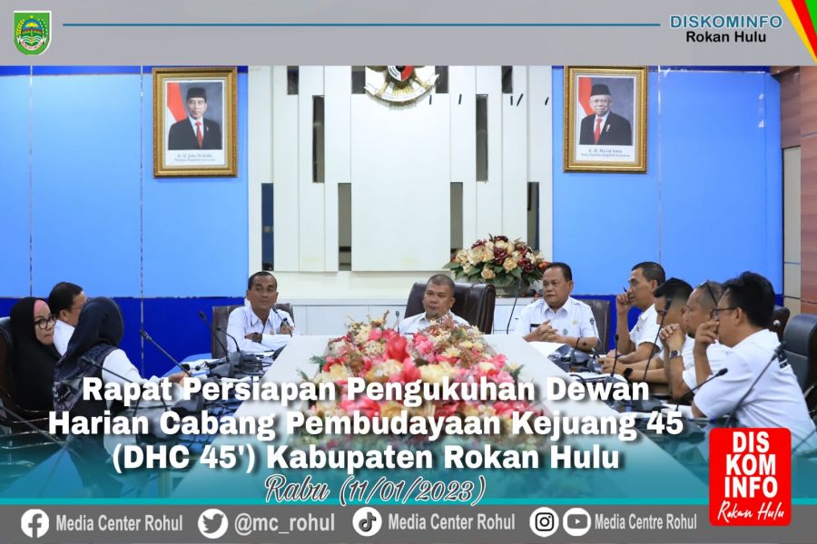 Asisten I pimpin Rapat Persiapan Pelantikan DHC 45