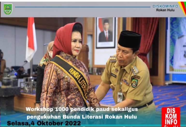 Bunda Literasi Rohul Secara Resmi Dikukuhkan Sukiman  