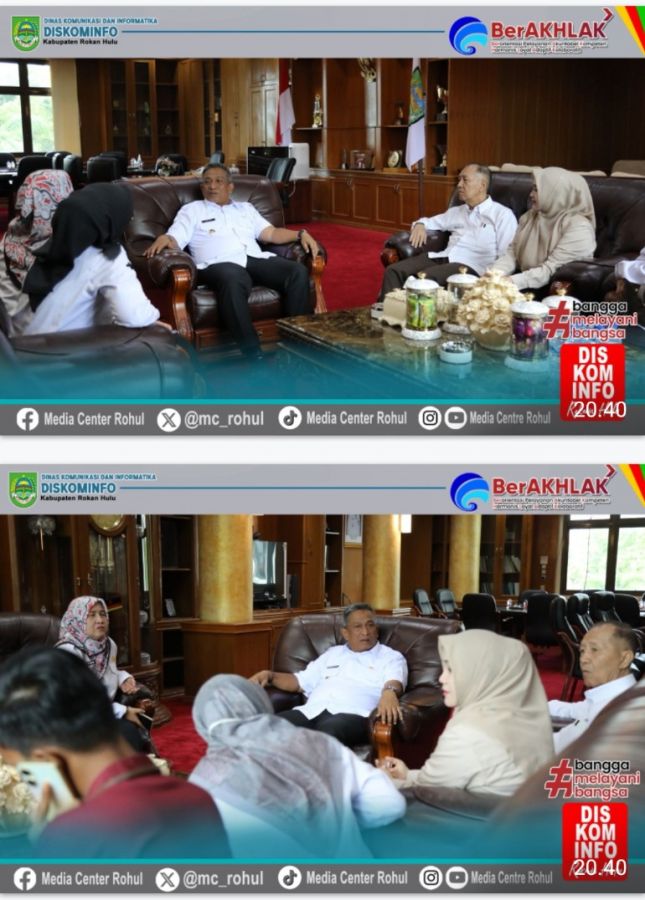 Bupati Rohul Audiensi Bersama Komisi Penanggulangan AIDS Provinsi Riau