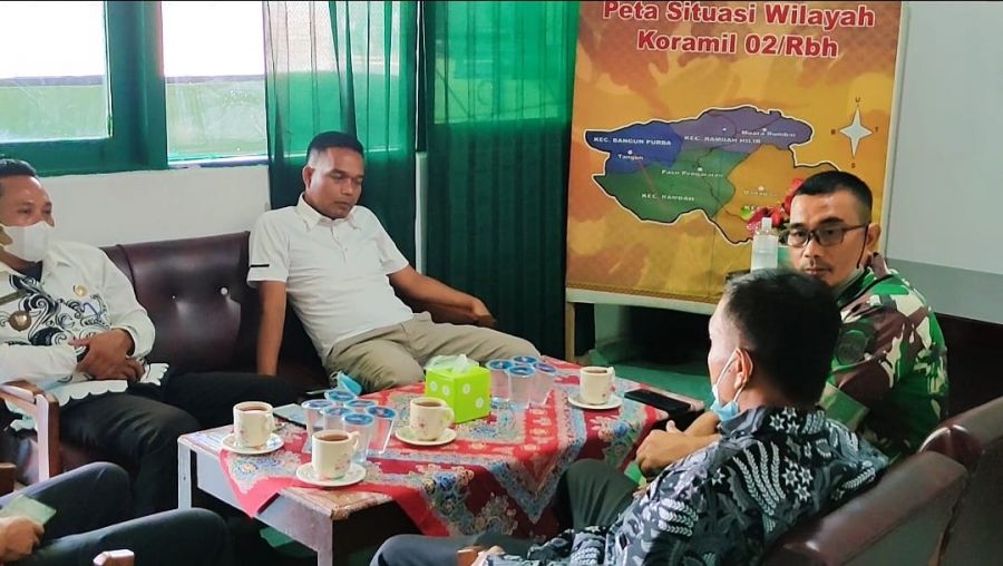 Cegah Karhutla, Danramil 02 Rambah Kodim 0313/KPR Gelar Rakor  