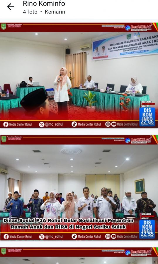 Dinas Sosial P3A Gelar Sosialisasi Pesantren Ramah Anak dan RIRA