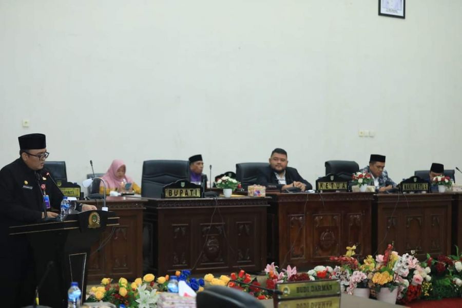 DPRD Rohul Rapat Paripurna Tiga Agenda Ranperda APBD