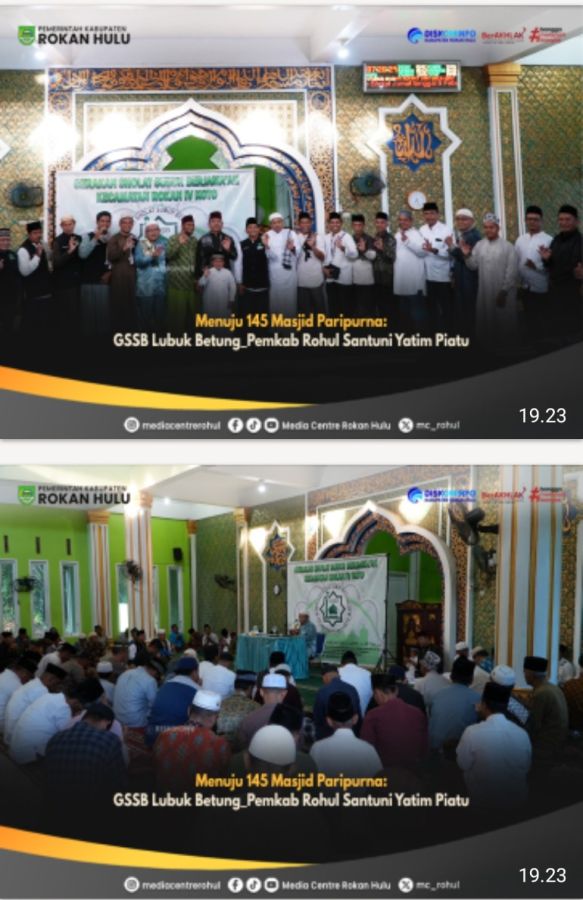GSSB Lubuk Betung Pemkab Rohul Santuni Yatim-Piatu
