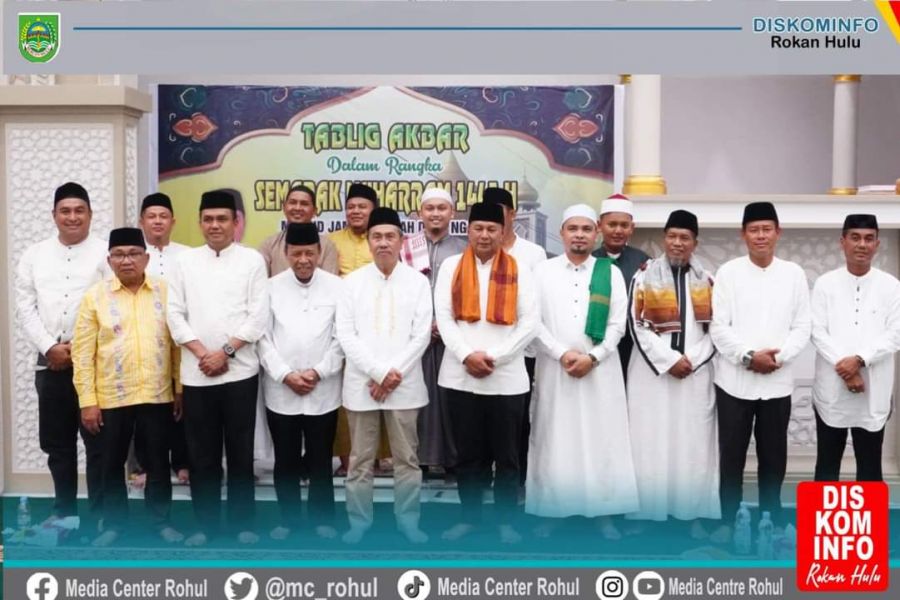 Gubri Hadiri Helatan Tabligh Akbar di Masjid Jami Alfalah