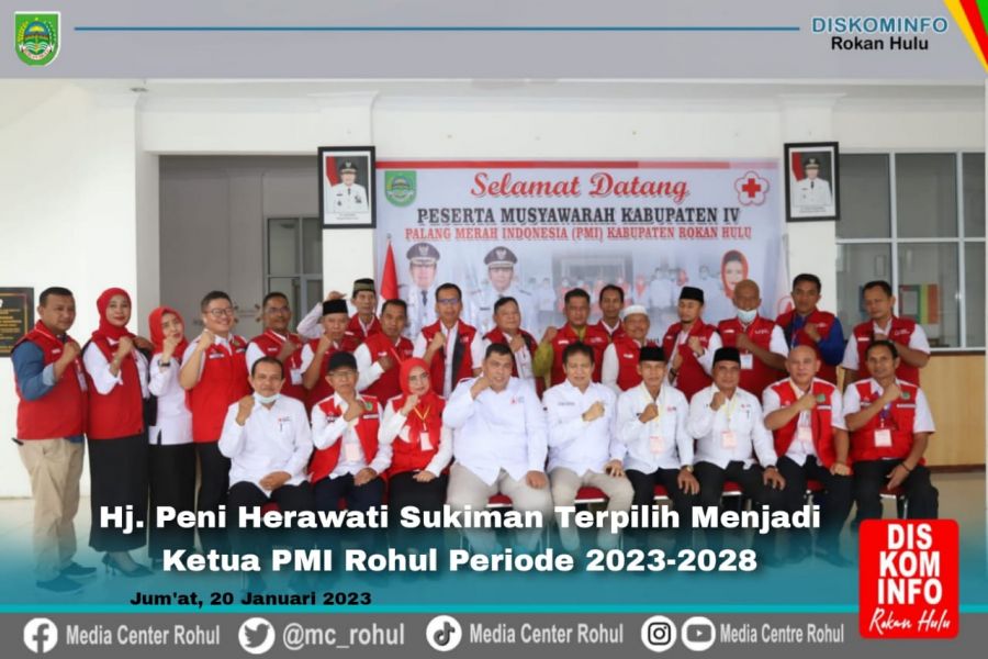 Hj. Peni Herawati Sukiman Terpilih Sebagai Ketua PMI Rohul Masa Bhakti 2023-2028 Secara Aklamasi