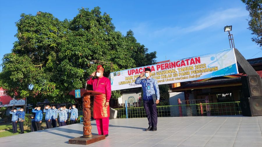Ikut Semarakkan Hardiknas, Lapas Pasir Pengaraian Gelar Upacara
