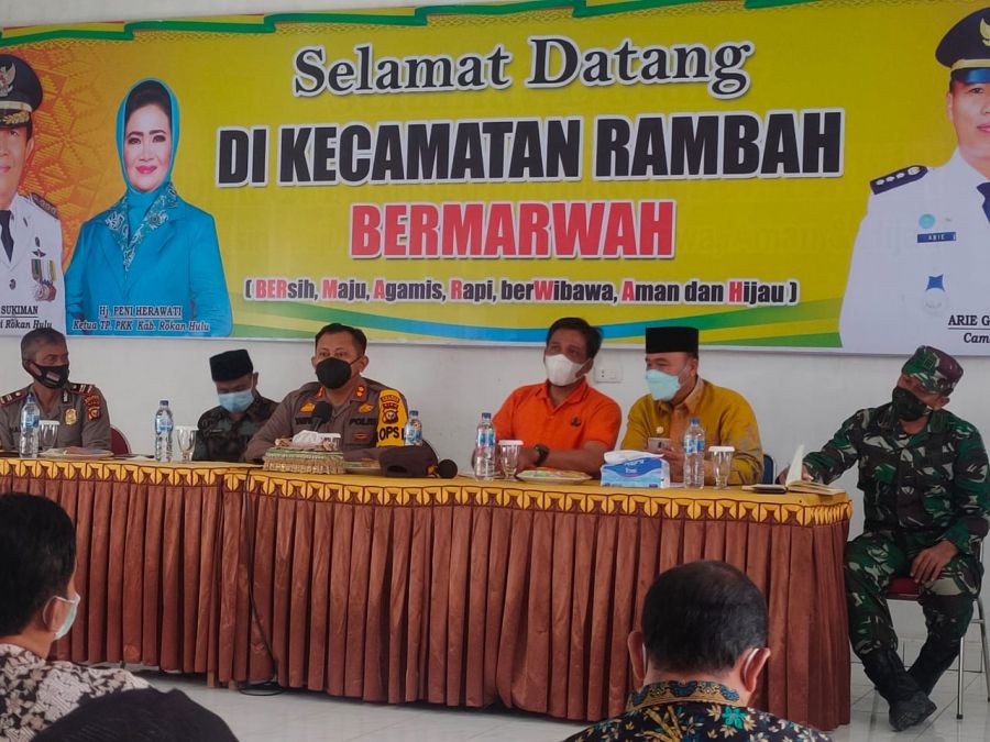 Kapolres Rohul Sosialisasi Formula Efektif Penanggulangan Covid-19