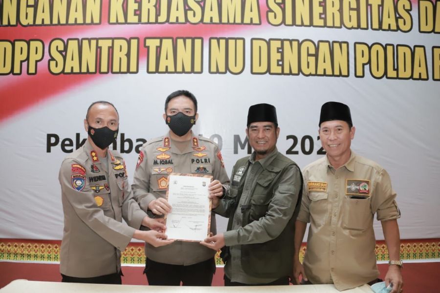 Kerjasama Dengan Santri Tani, Dit Binmas Polda Riau Komitmen Wujudkan Ketahanan Pangan