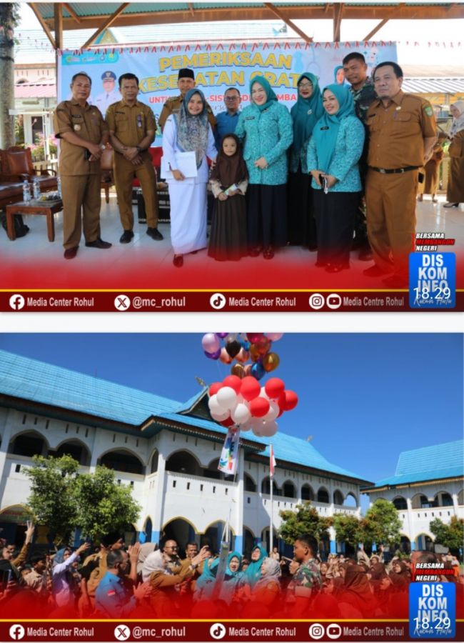 Ketua TP. PKK Rohul Launching PKG Gratis di Sekolah
