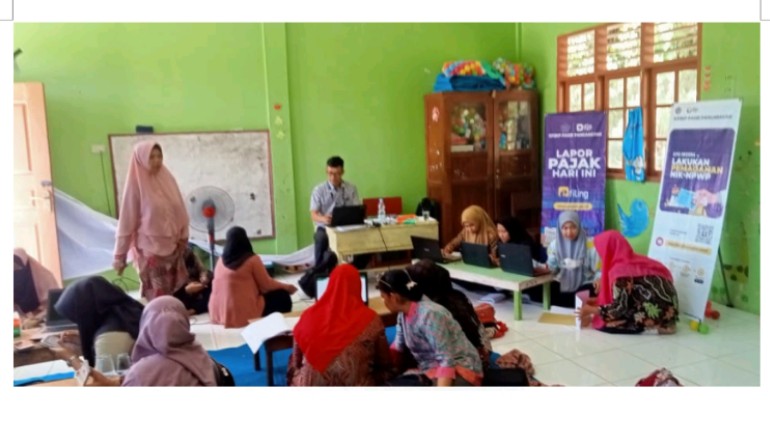 KP2KP Pasir Pengaraian Gelar Kelas Pajak Pelaporan SPT Tahunan Bersama PAUD Tambusai