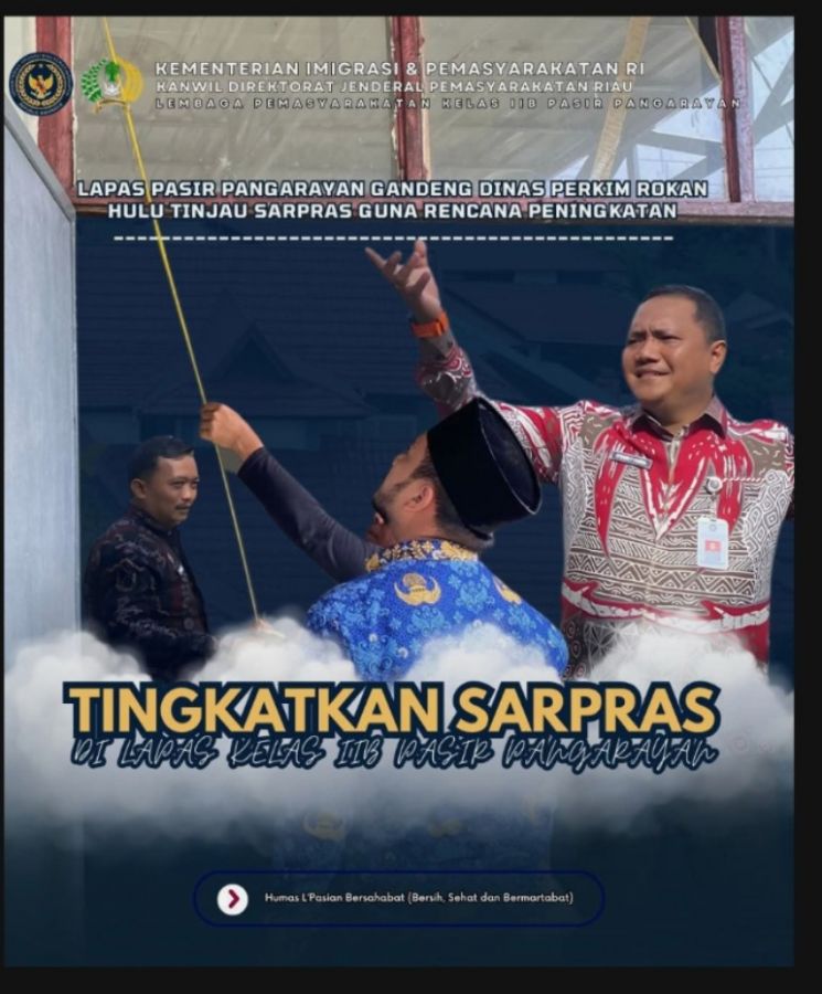 Lapas IIB Gandeng Dinas Perkim Tinjau Bangunan Yang ditingkatkan