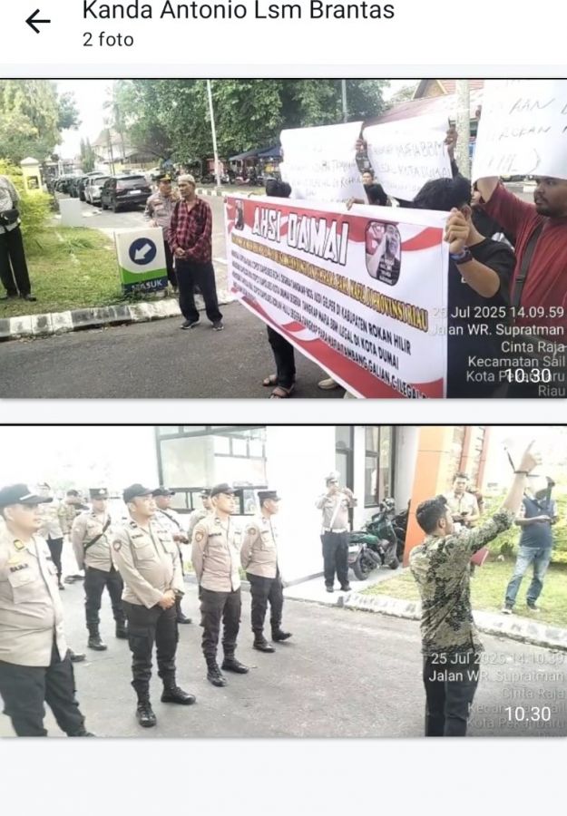 Lsm ABRI Geruduk Polda Riau Copot Kapolres Kota Dumai Segera  Tangkap Para Mafia BBM