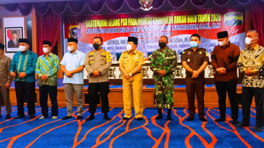 Menjelang PSU, Polres Rohul Bersama Kodim 0313/KPR Deklarasi Jaga Kamtibmas