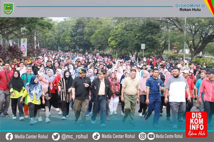 Pembukaan Ekspo dan Gerak Jalan Sehat Rangkaian HUT Rohul Ke 24