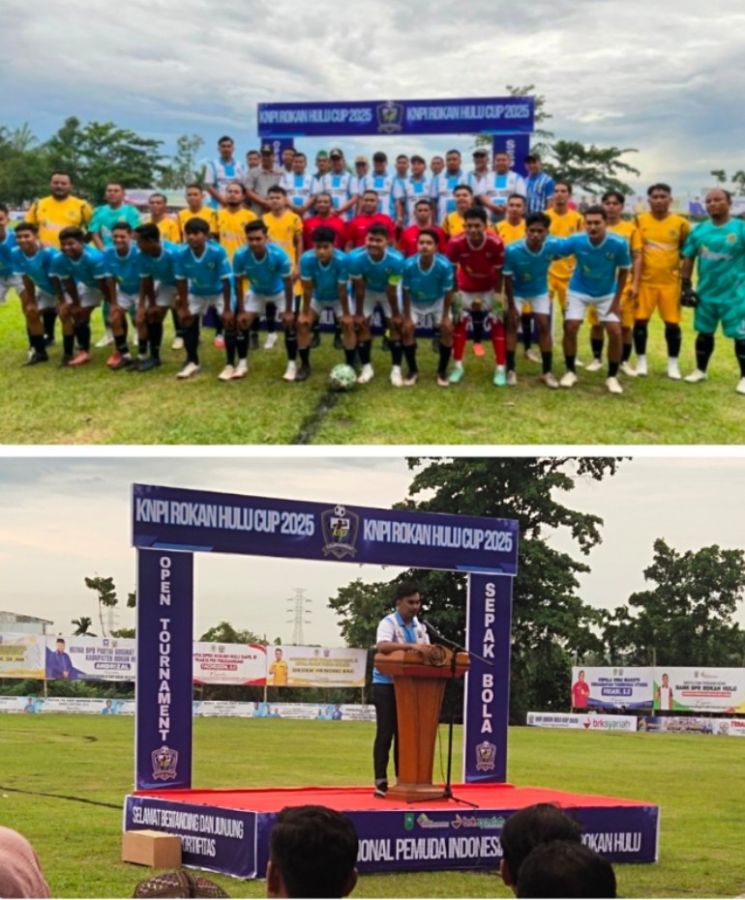 Pembukaan Turnamen DPD KNPI Rokan Hulu Cup Memperebutkan Piala Gubernur Riau