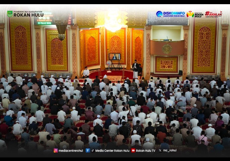 Pemerintah Kabupaten Rokan Hulu Gelar Shalat Idul Fitri 1447 H di Masjid Agung Islamic Center