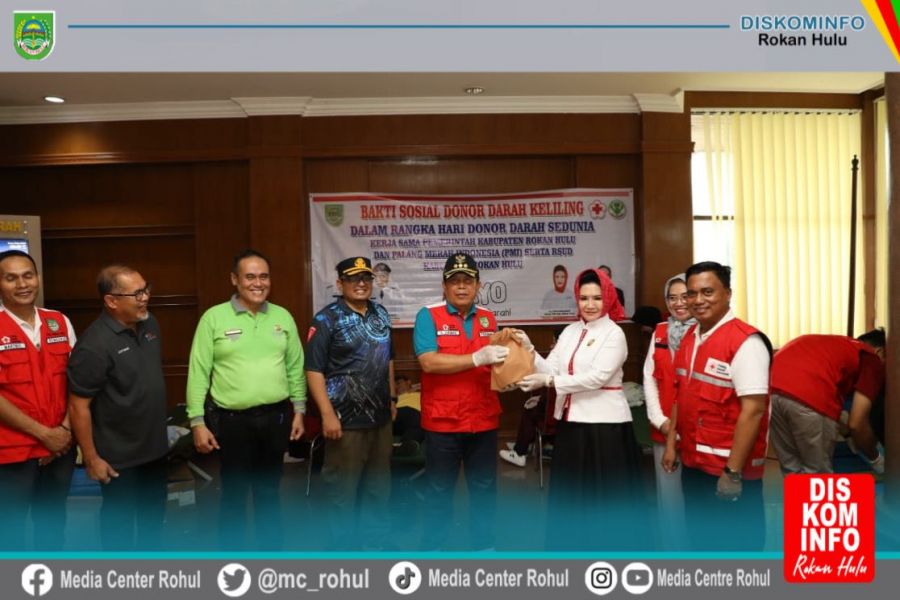PMI Bekerja Sama dengan Pemkab Rohul Gelar Donor Darah
