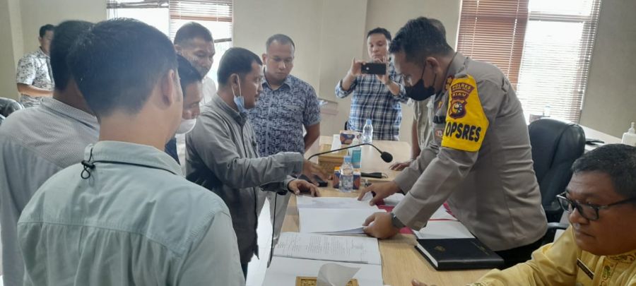 Polres Rohul Fasilitasi Mediasi Kelompok Ahli Waris HT Sisdiq dengan PT Ekadura Terkait Sangketa Lah