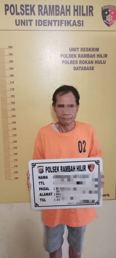 Polsek Rambah Hilir Tangkap Pelaku Cabul Anak Dibawah Umur
