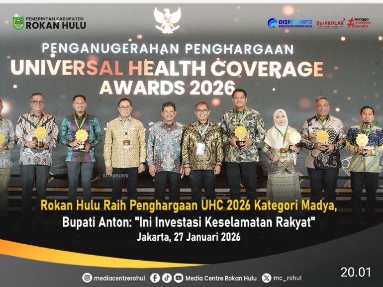 Rokan Hulu Raih Penghargaan UHC 2026 Kategori Madya