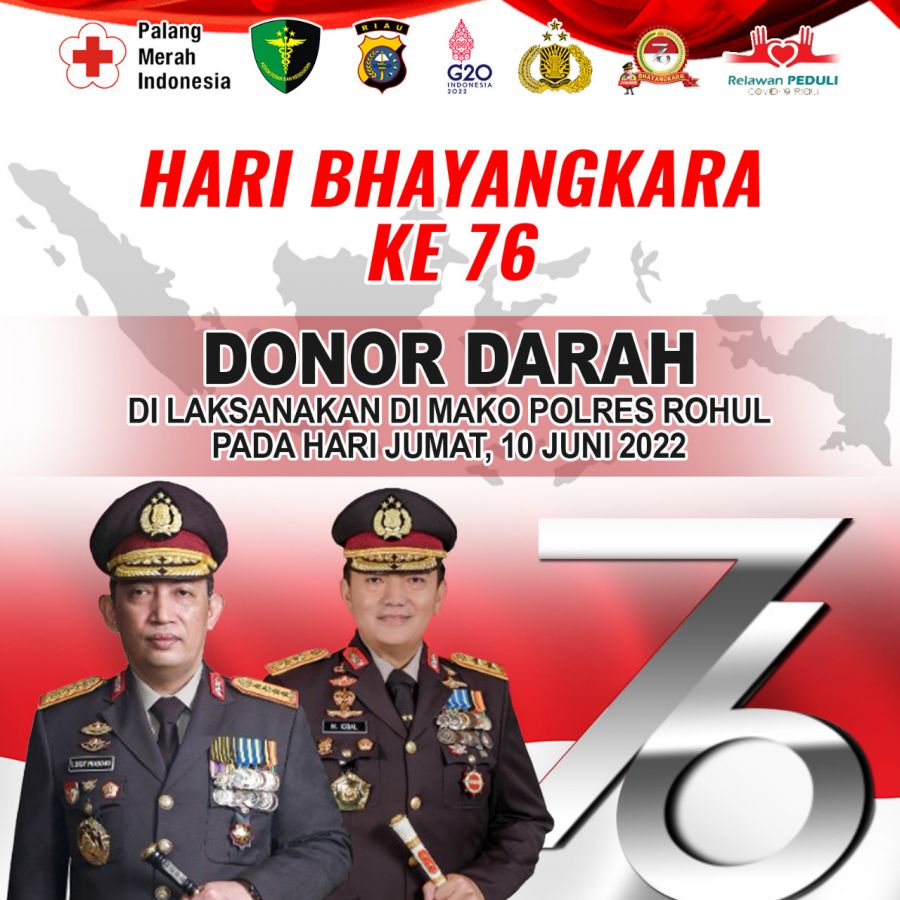 Sambut Hari Bhayangkara Ke 76, Polres Rohul Akan Gelar Aksi Donor Darah Presisi 