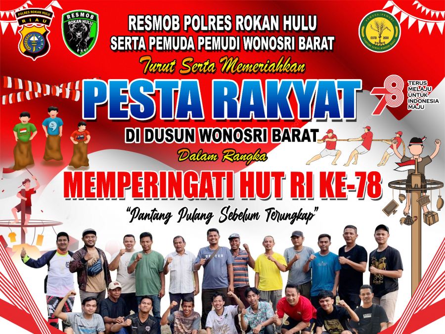 Team Resmob dan Pemuda Wonosri Barat Meriahkan Hut Kemerdekaan RI ke -78