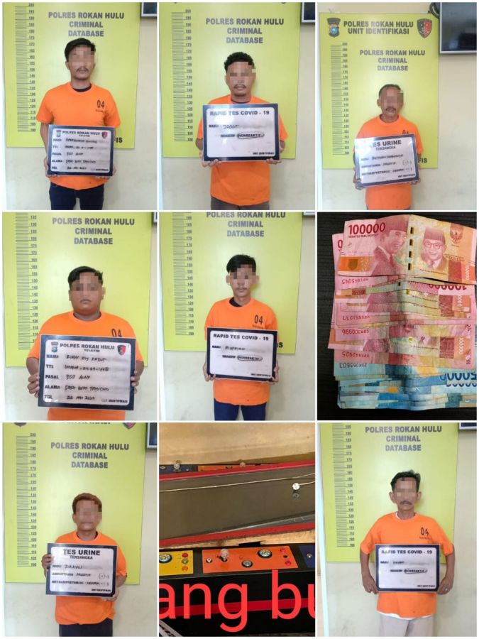 Tim Unit Pidum Polres Rohul Ringkus Delapan Terduga Pelaku Judi Gelper Tembak Ikan