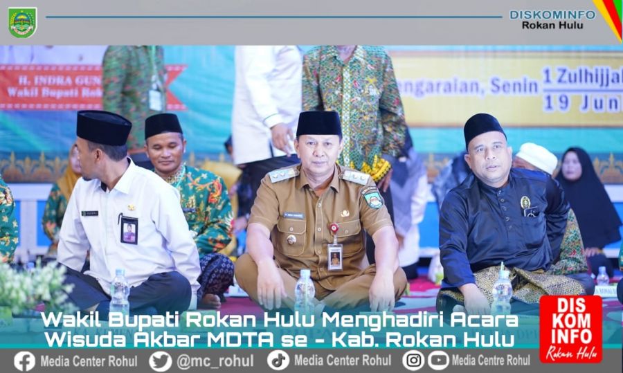 Wabup Indra Gunawan Sematkan Tanda Wisuda Bagi 1443 Santri dan Santriwati Wisuda se-Rohul