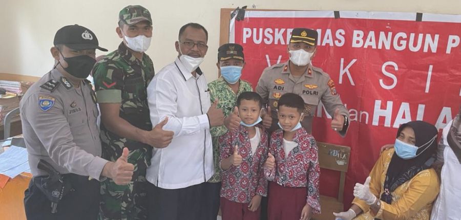 Waka Polres Rohul Monitoring Vaksinasi Pelajar