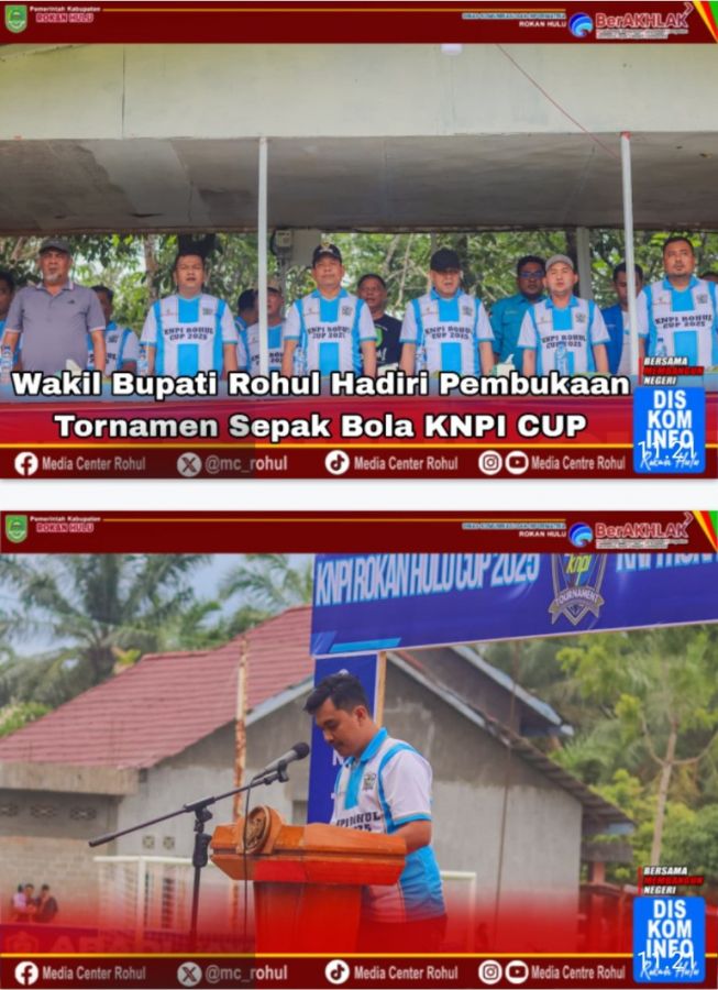 Wakil Bupati Syafaruddin Poti Hadiri Pembukaan Tournamen Sepak Bola KNPI Cup.