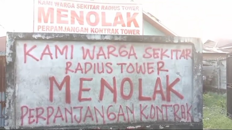 Warga Rokan Hulu Tolak perpanjangan kontrak Tower 