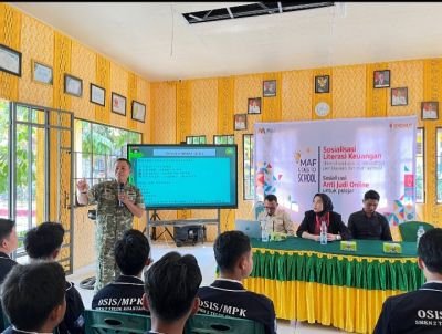 Babinsa dan MAF Edukasi Siswa SMKN 2 Teluk Kuantan Cegah Judi Online