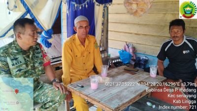 Jaga Kelestarian Alam Kepulauan, Babinsa dan BPD Pulau Medang Perkuat Komitmen Pencegahan Karhutla